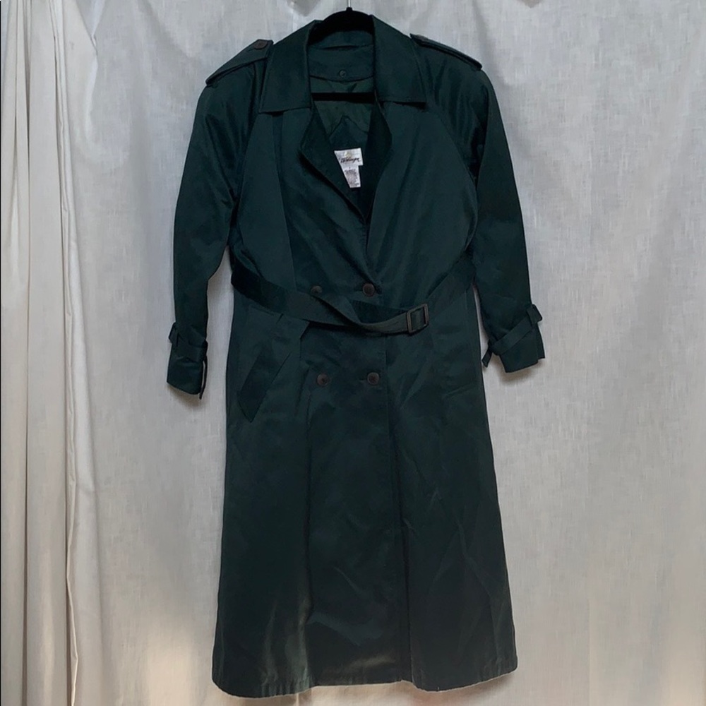 Worthington Forest Green Trench Coat